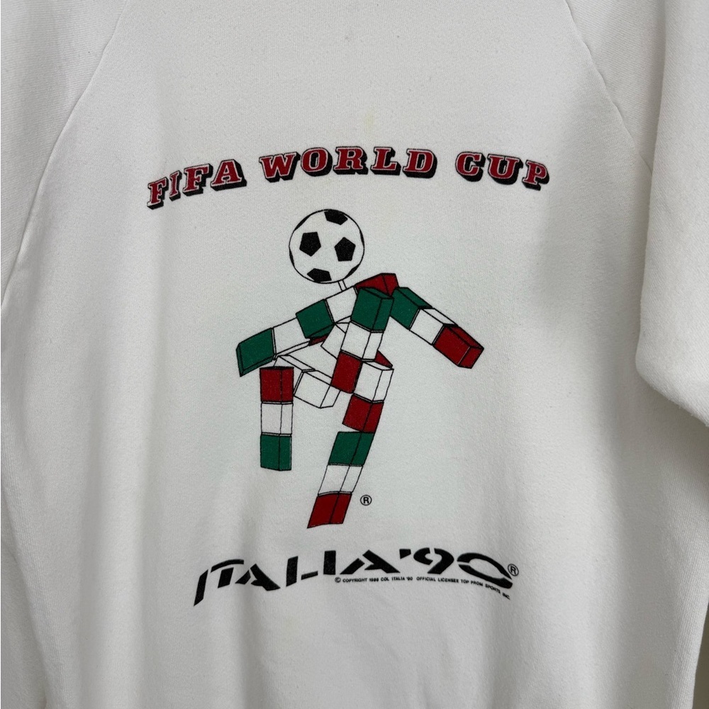 Vintage FIFA Soccer Football World Cup Italy 1990 Sweatshirt Size Large - Picture 3 of 9